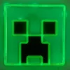 Minecraft Neon Creeper fali lámpa