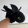 Csuklóra pattintható sárkány plüss fekete