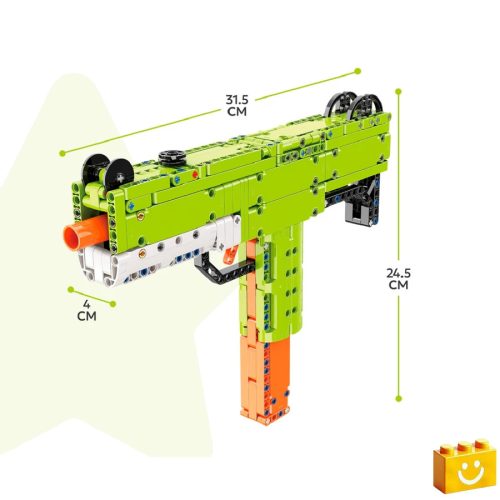 QMAN 52003 - UZI Játék géppisztoly - 100% technic-kompatibilis építőjáték