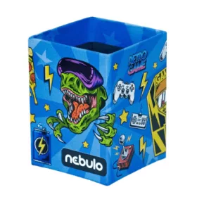 Gamer asztali ceruzatartó, karton 8x8x10cm, Nebulo