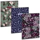 Ars Una tűzött füzet A/4, 40 lap vonalas, többféle, Flowery, Sakura, Navy