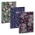 Ars Una tűzött füzet A/4, 40 lap sima, többféle, Flowery, Sakura, Navy