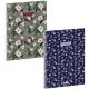 Ars Una spirál füzet A/4, vonalas, 60 lapos, többféle, Navy-Flower