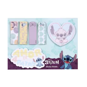   Stitch jegyzettömb-, jelölőcímke készlet, 6 db-os, asztali tartóval, Amor de 4Patas