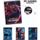 Lastva tűzött füzet A/5, kockás, 52 lapos, PC Games