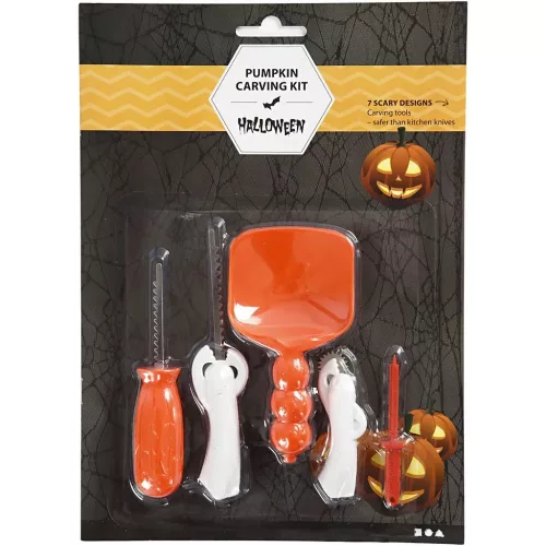 Tökfaragó készlet sablonokkal halloweenre