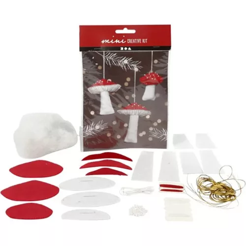 Mini karácsonyi kreatív szett, gombák