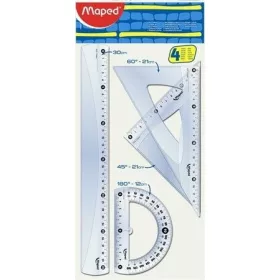 Vonalzókészlet, nagy, műanyag, 4 db-os, Maped