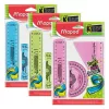 Vonalzókészlet, kicsi, műanyag, törhetetlen, 3 db-os, Maped Twist and Flex
