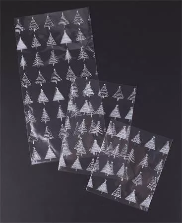 Celofán tasak, 180x450mm, 10 db/csomag, karácsonyi mintás