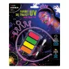 Arcfesték, tégelyes, 5 db-os, UV festék foszforeszkló hajráffal, Kidea