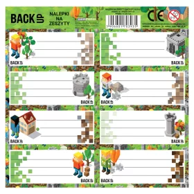 Minecraft mintás füzetcímke 8 db/ív, BackUp, A61