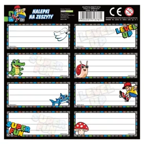 Retro game füzetcímke 8 db/ív, kétféle (DF42)
