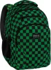 Minecraft mintás hátizsák, 3 rekeszes, 45x32x23cm, BackUp, 2026, W73, zöld-fekete kockás