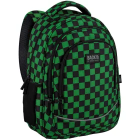   Minecraft mintás hátizsák, 3 rekeszes, 42x30x20cm, BackUp, 2026, X73, zöld-fekete kockás