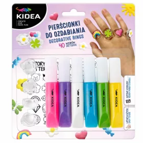   Gyűrűkészítő készlet (4 db gyűrű, 40 minta, 3D zselé), Kidea