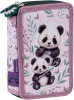 Pandás tolltartó, 2 emeletes, töltött, PA11, két panda
