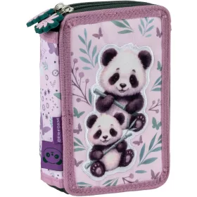Pandás tolltartó, 2 emeletes, töltött, PA11, két panda
