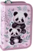 Pandás tolltartó, klapnis, töltött, PA11, két panda