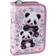 Pandás tolltartó, klapnis, töltött, PA11, két panda