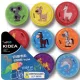 Nyomda szett, 9 db-os, állatos, (koala, kutya, láma, kenguru, ló, zebra, tigris, delfin és kutya), Kidea