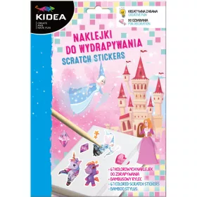   Képkarcoló szett, matricák, tündérek és unikornisok, Kidea