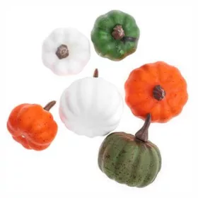 Dekorációs alapanyagok, mini tökök, 6 db/csomag