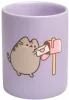 Pusheen cicás kerámia ceruzatartó, 11cm, Moments, lila