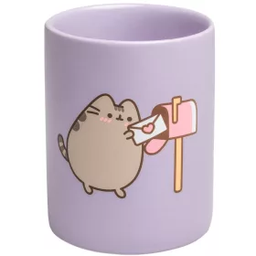 Pusheen cicás kerámia ceruzatartó, 11cm, Moments, lila