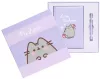 Pusheen cicás notesz tollal, A/5, díszdobozban, Moments, lila