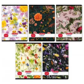   Herlitz tűzött füzet A/5, 32 lap vonalas, Flower, többféle