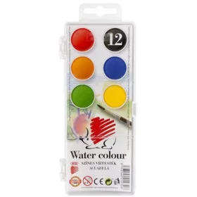 Vízfesték, 12 gombos, 22,5mm, ICO Süni