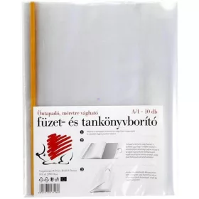  Füzet- és tankönyvborító, A/4, öntapadós csíkkal, 10 db/csomag, Süni