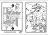 Kifestő A/4, matricákkal, 24 oldal, Dinoszauruszok