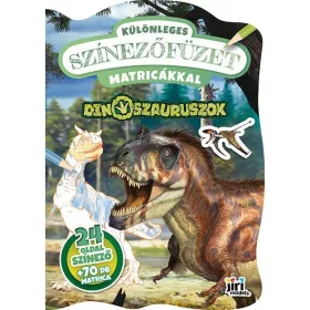   Formázott kifestők, A/4, 24 oldal+50 matrica, Dinoszauruszok