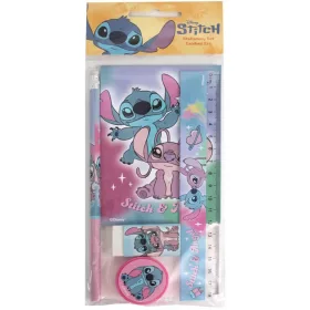  Stitch írószer szett 5 db-os (vonalzó, ceruza, notesz, radír, hegyező)
