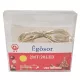 LED fénysor, 20 LED-es, 2m-es, melegfehér
