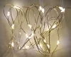 LED fénysor, 20 LED-es, 2m-es, melegfehér
