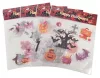Halloween zselés ablakmatrica, 18x19 cm, többféle