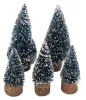 Fenyőfák, karácsonyfák dekorációnak, 5 db/csomag, mini, 3 db 5cm és 2 db 7,5cm magas