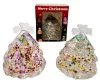Karácsonyi glitteres squishy, antistressz játék, 6x7cm, többféle színben