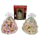 Karácsonyi glitteres squishy, antistressz játék, 6x7cm, többféle színben