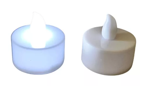LED mécses, hideg fehér, 4x3,5cm
