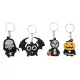 Halloween kulcstartó, műanyag, 3,5-4,5cm magas, 4 féle