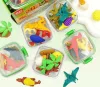 Radír dinoszauruszok, dobozos (6x6x3cm), Dinosaurs, 4 féle