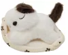 Illatos, cica plüssfigura ágyikóban, fehér, 15 cm hosszú