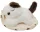 Illatos, cica plüssfigura ágyikóban, fehér, 15 cm hosszú