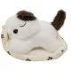 Illatos, cica plüssfigura ágyikóban, fehér, 15 cm hosszú