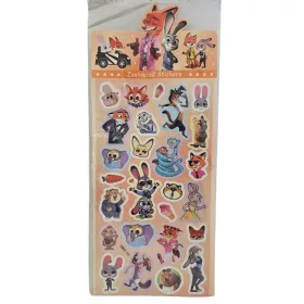 Zootopia matrica 9x17cm, csillogó