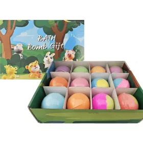   Fürdőgolyó meglepetés figurával, állatos, 6cm, többféle színben, 1 db